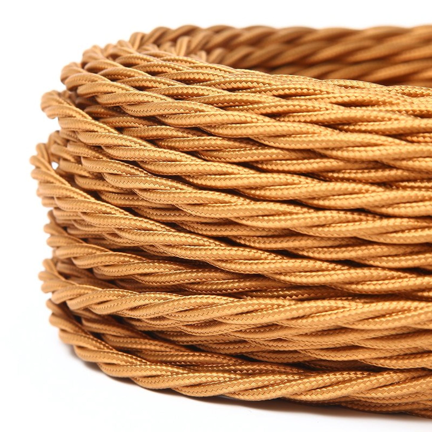 light Brown 3 Core Twisted Electric Cable covered color fabric 0.75mm