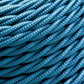 2 Core Twisted Electric Cable Blue color fabric 0.75mm