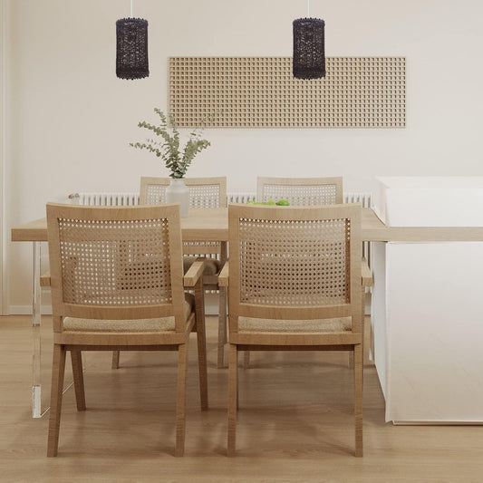 Retro 1cm Hole Barrel Cage Design E27 Rattan Lamp Shade