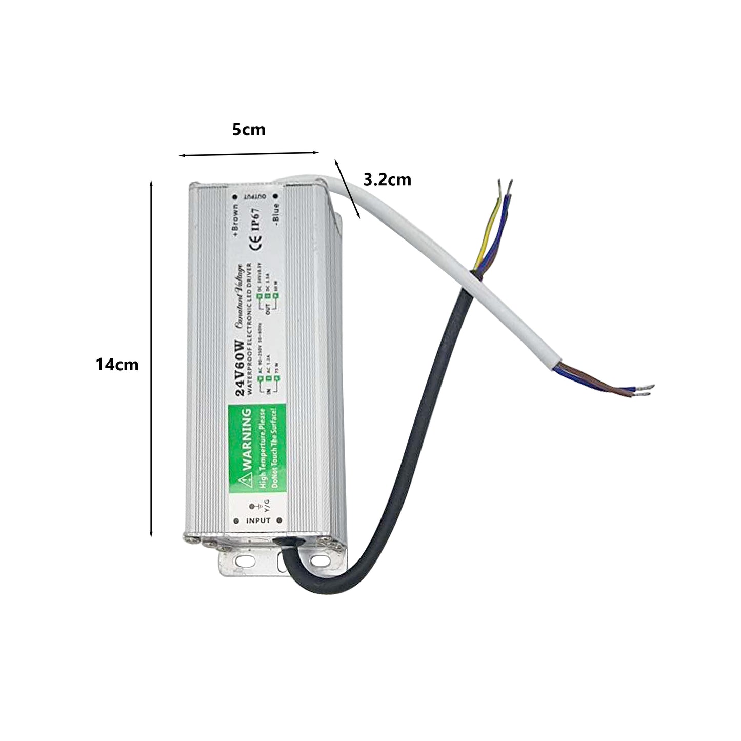 Waterproof DC 24V IP67 LED Transformer Driver Power Supply