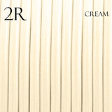 0.75mm 2 Core Round Vintage Braided Cream Fabric Covered Light Flex
