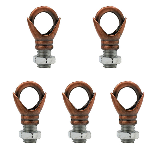 5 Pack Retro Copper Ceiling Hook Light Fitting Pendant