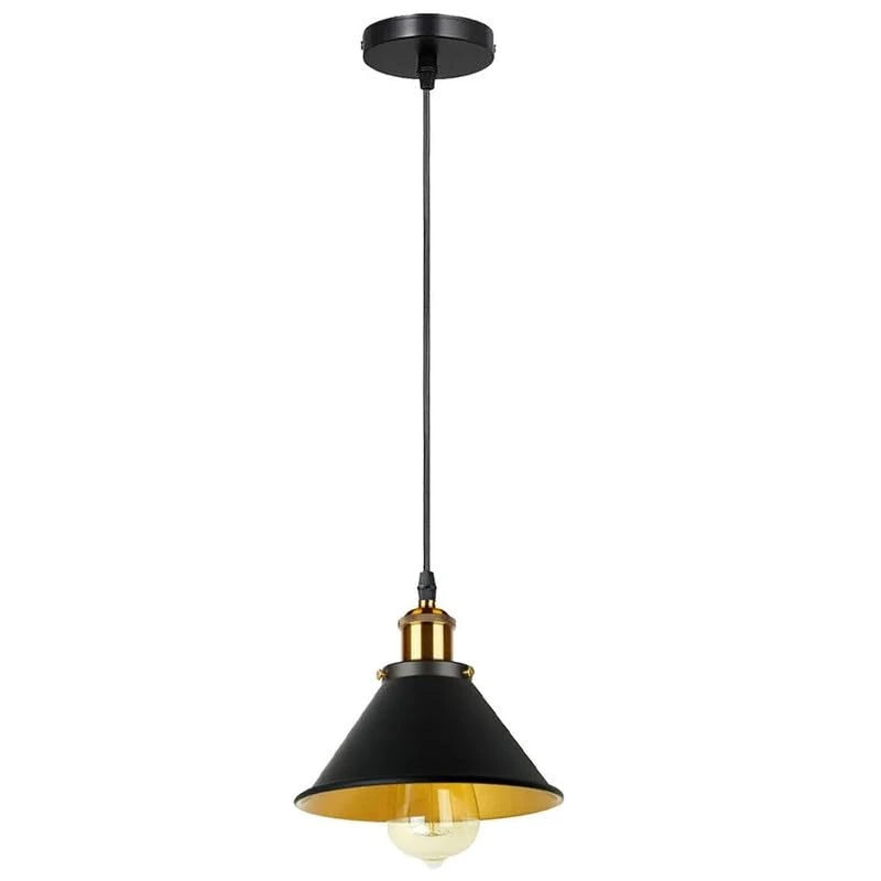 Industrial Vintage Pendant Light, E27 Metal Shade for Home & Cafe