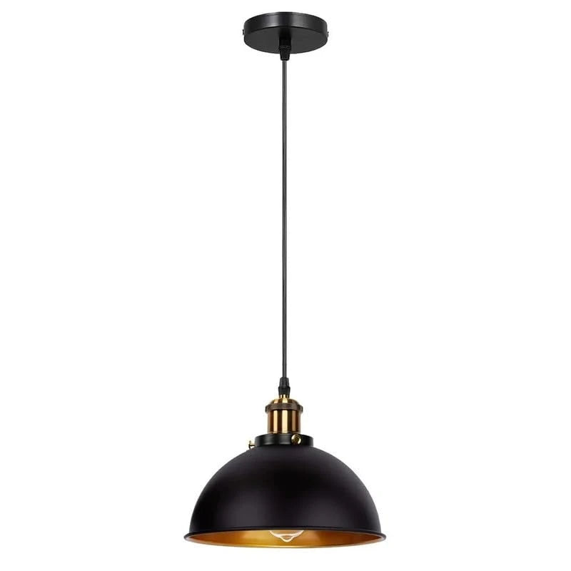 Industrial Vintage Pendant Light, E27 Metal Shade for Home & Cafe