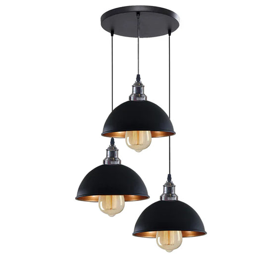 Vintage E27 Metal 3 Way Adjustable Ceiling Pendant Light