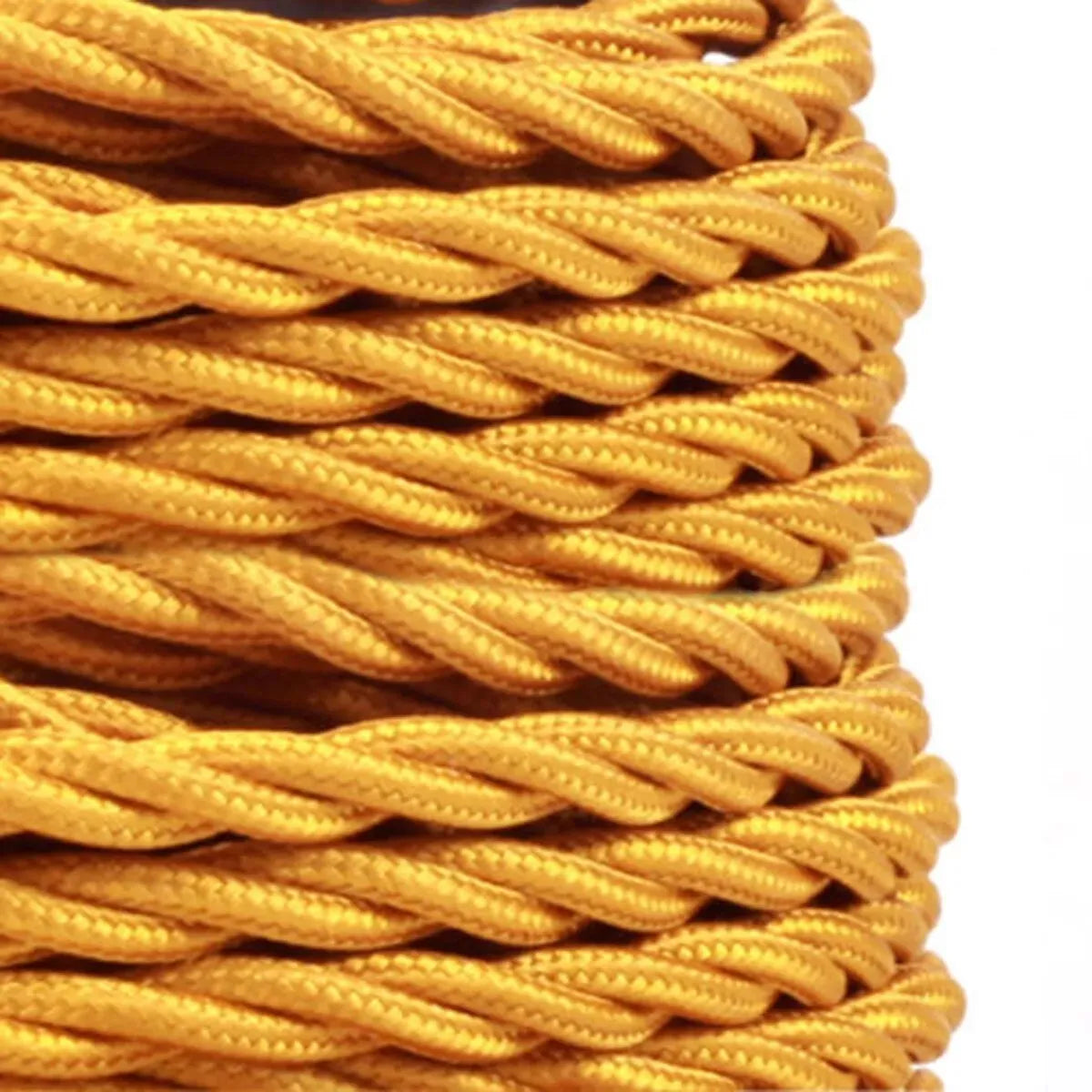 Vintage Twisted Gold Electric fabric Cable Flex 0.75mm -2 Core