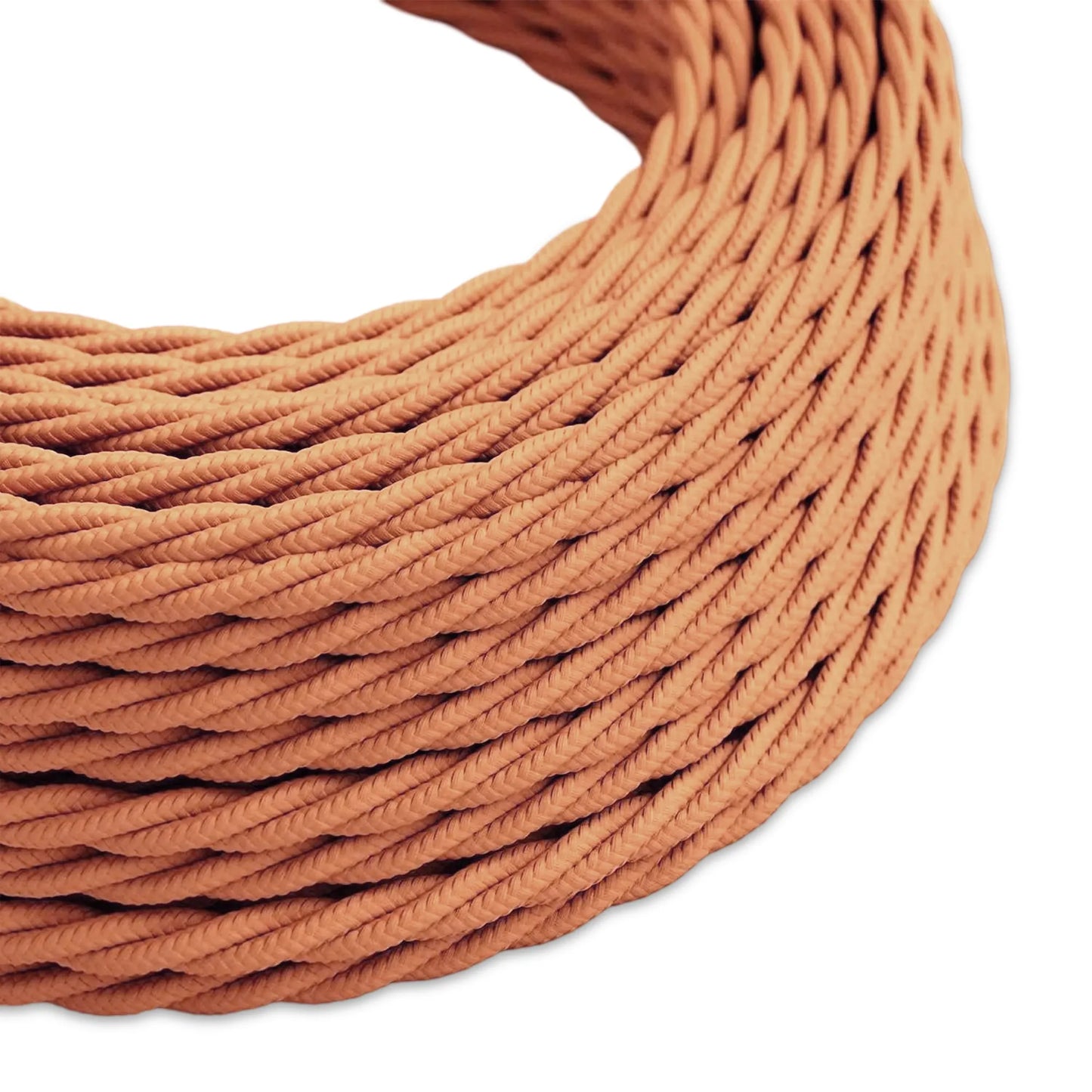 2 Core Twisted Electric Cable Light Brown fabric 0.75mm