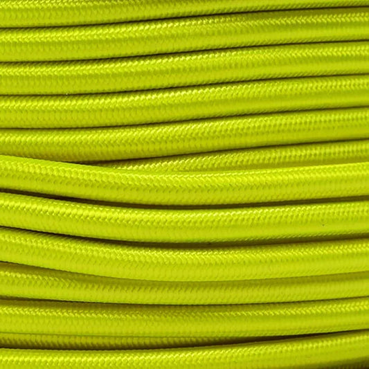 3 core Round Vintage Braided Fabric Light Green Cable Flex 0.75mm
