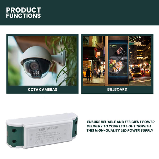 High Power LED Ceiling Light 900mA DC Supply - Constant Current