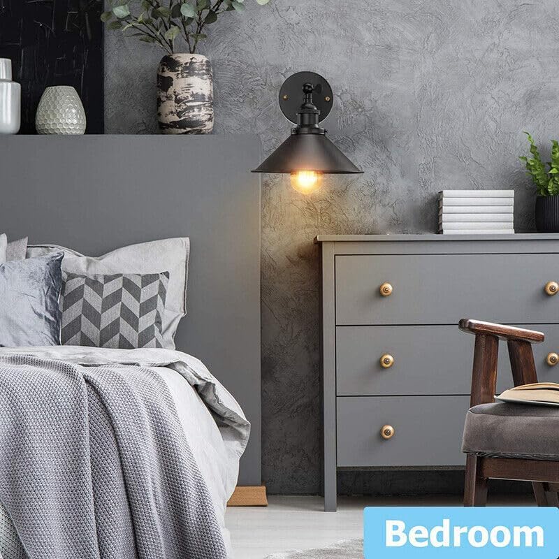 Metal Cone Shade E27 Adjustable Arm Wall Sconce Metal Wall Lights