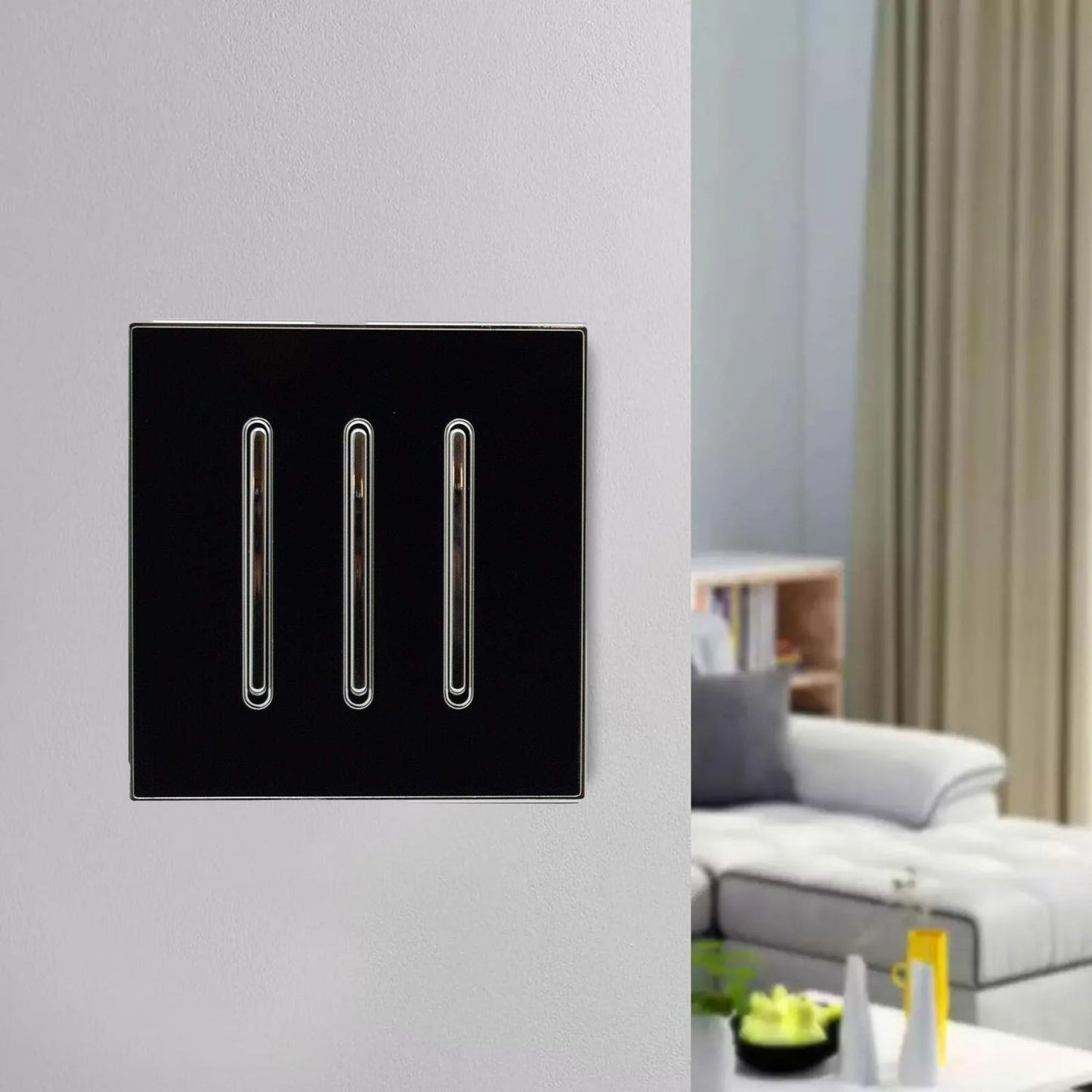 1/2/3 Gang Wall Switch Screw less Brushed Gold/Textured Cream/White Finish UK