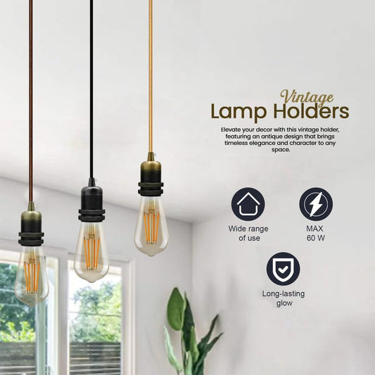 E27 Vintage Industrial Lamp Holder Retro Edison Screw Fitting