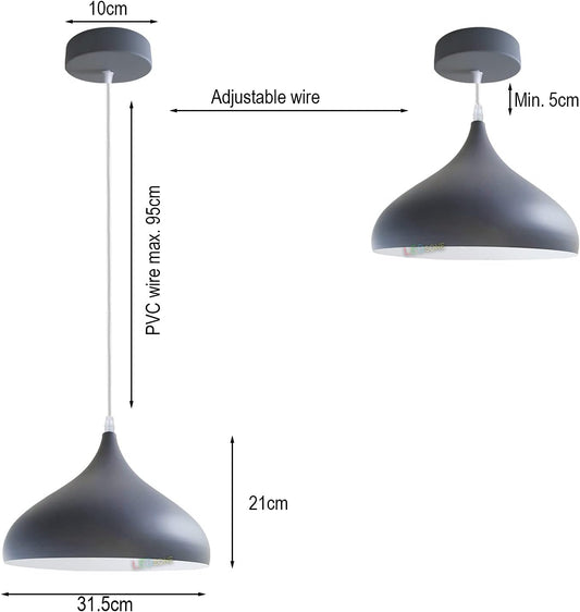 Single Head Dome Shade Hanging Macaron Pendant Light