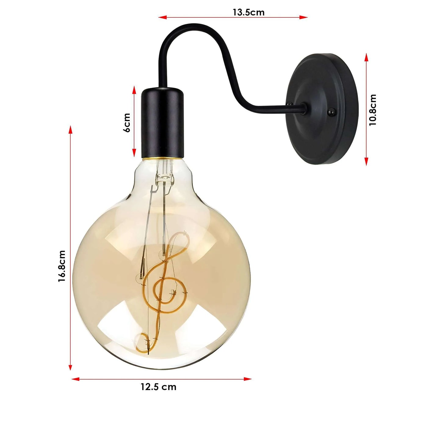 Metal Swan Neck Wall Sconce Light Vintage wall lamp