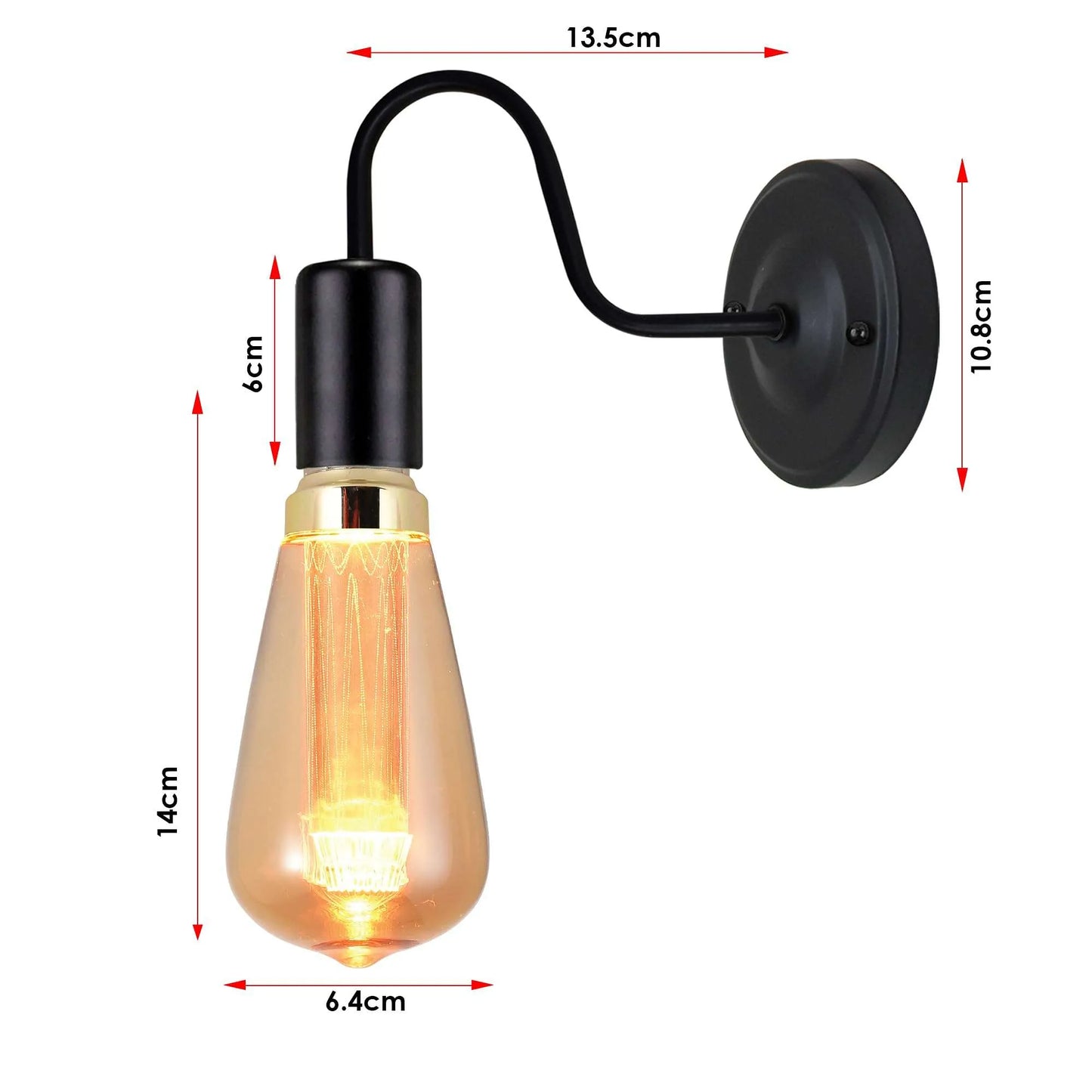 Metal Swan Neck Wall Sconce Light Vintage wall lamp