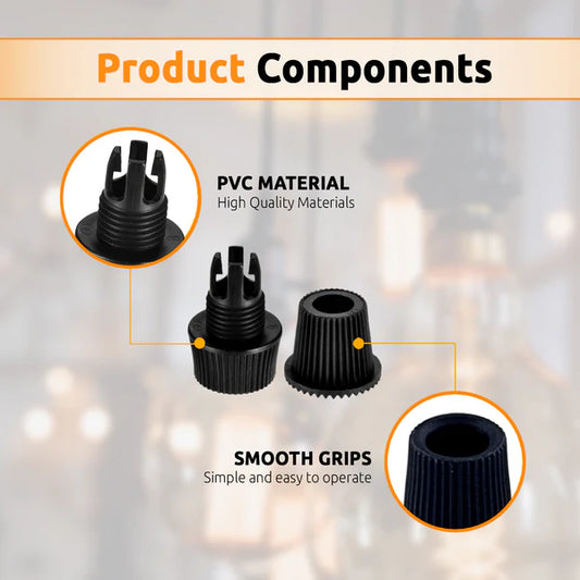 Cable Strain Relief Plastic Cord Grips Pendant Light Wire Locking Clip