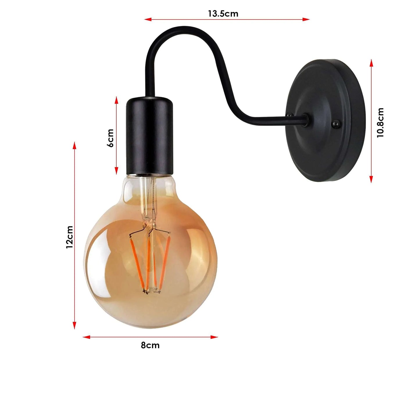 Metal Swan Neck Wall Sconce Light Vintage wall lamp