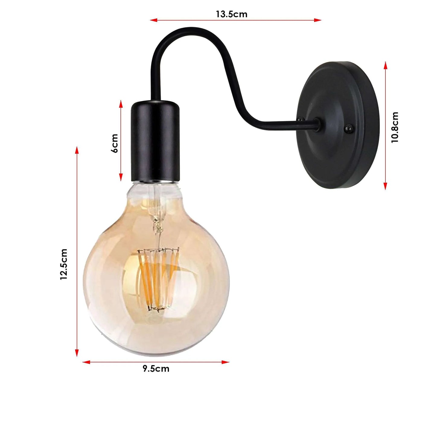 Metal Swan Neck Wall Sconce Light Vintage wall lamp