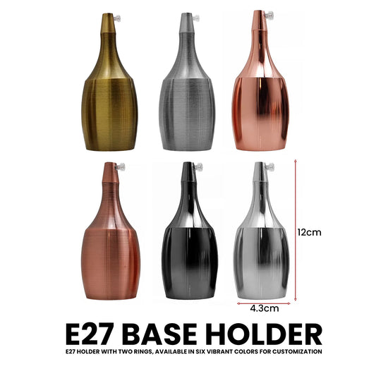 Industrial Metal E27 Bulb Holder Edison Screw Light Socket Base