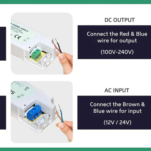 LED Driver 7W/15W/35W/60W DC 12V Constant Voltage Power Supply Adapter