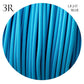 3 Core Round Light Blue Vintage Italian Braided Fabric Cable Flex 0.75mm UK