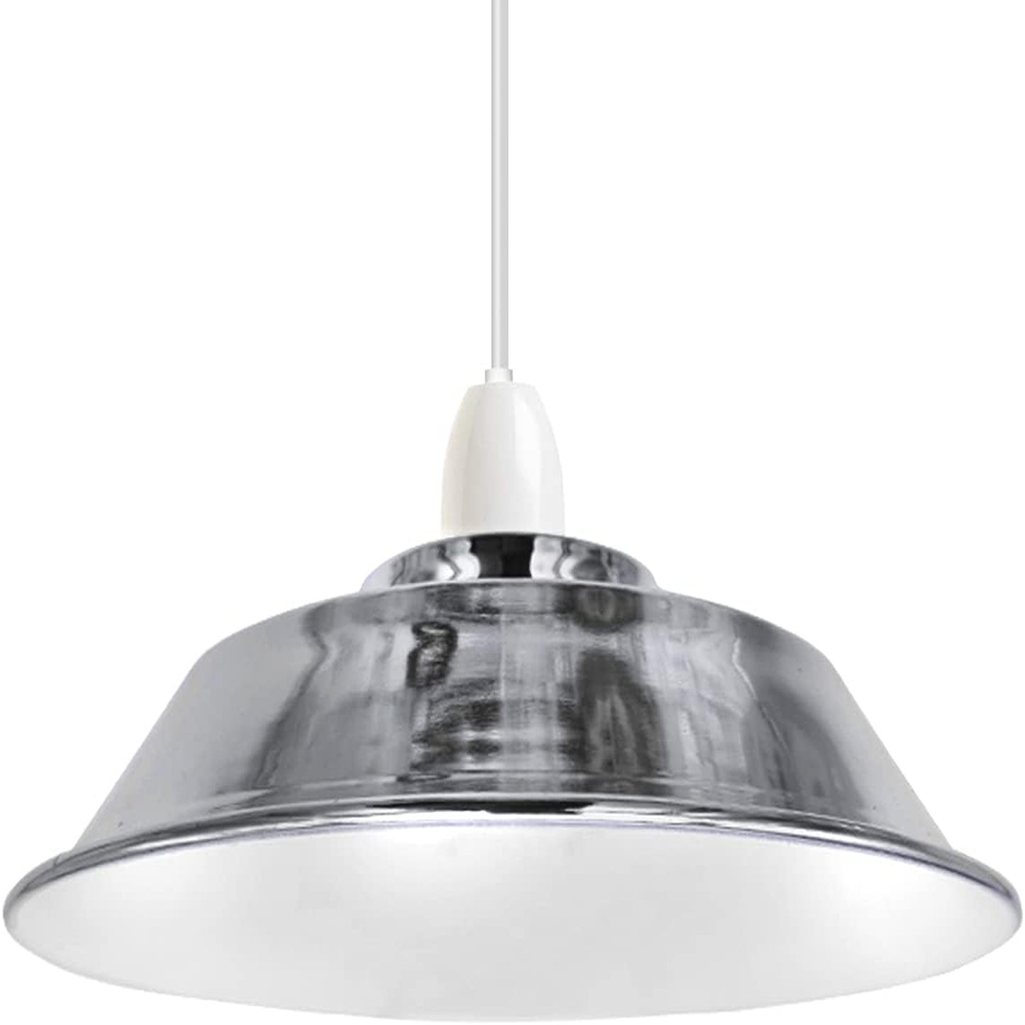 2 Pack Industrial Curvy Metal Easy fit Lamp Shade
