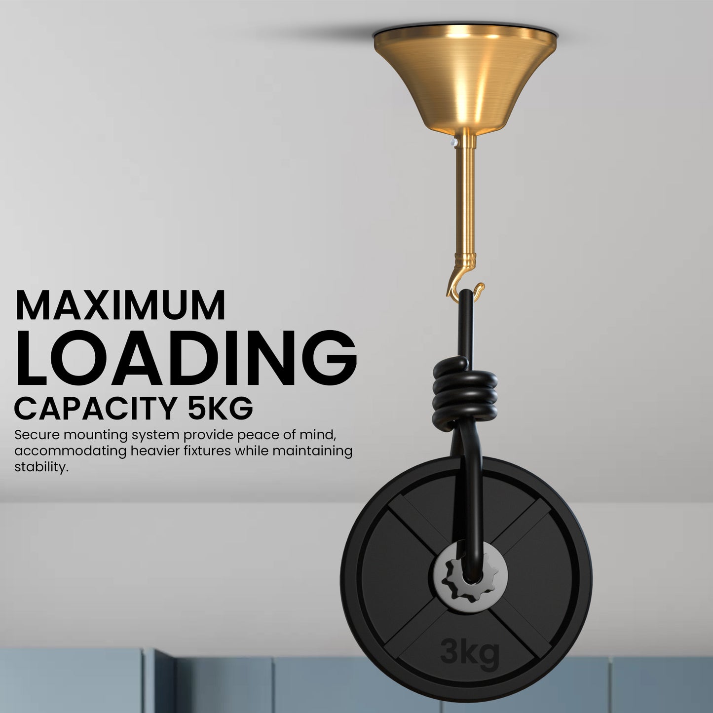 Vintage Style Metal Ceiling Rose Hook For Light Fitting