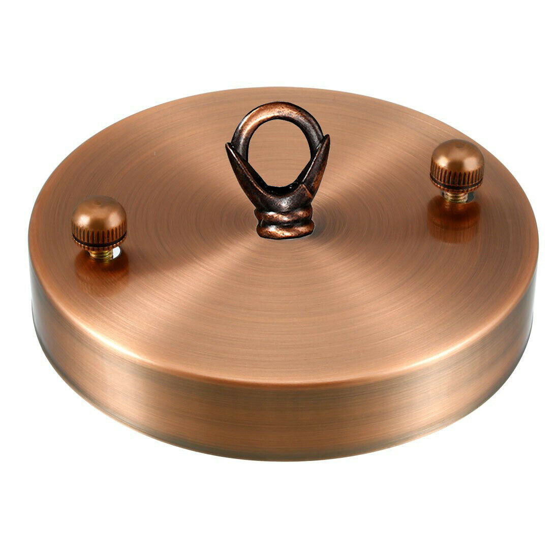100mm Metal 1 Outlet Ceiling Rose with Hook (Pack 1 /Pack 2)