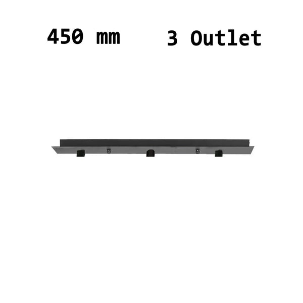 Rectangular Metal Ceiling Rose Pendant Lighting Fixture