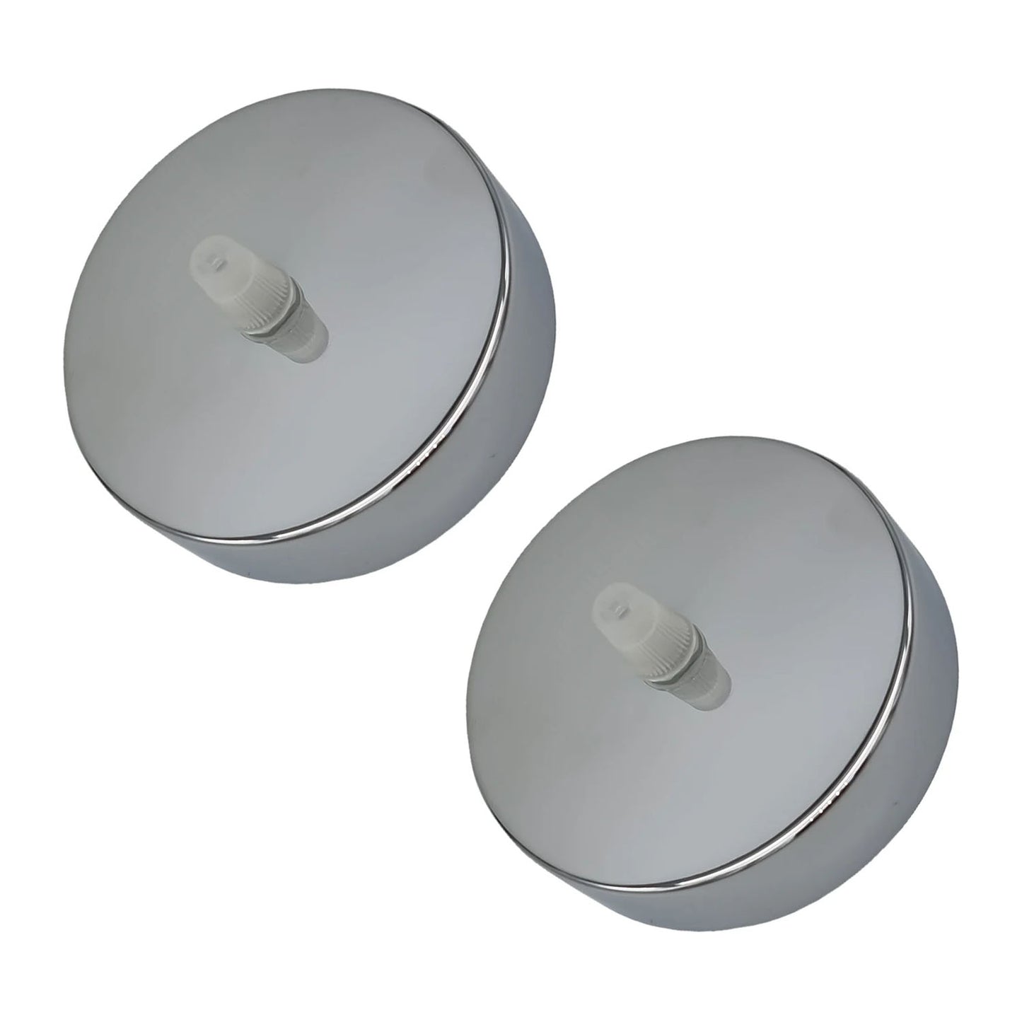 100mm x 20mm Side Fiting Single Outlet Electro plating Ceiling Rose