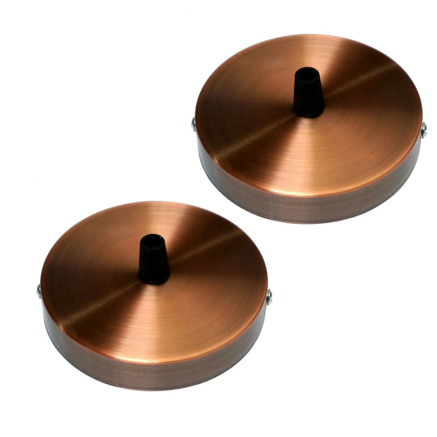 100mm x 20mm Side Fiting Single Outlet Electro plating Ceiling Rose