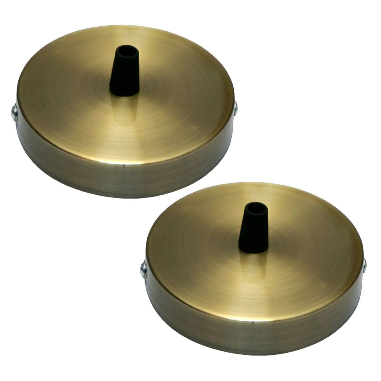 100mm x 20mm Side Fiting Single Outlet Electro plating Ceiling Rose