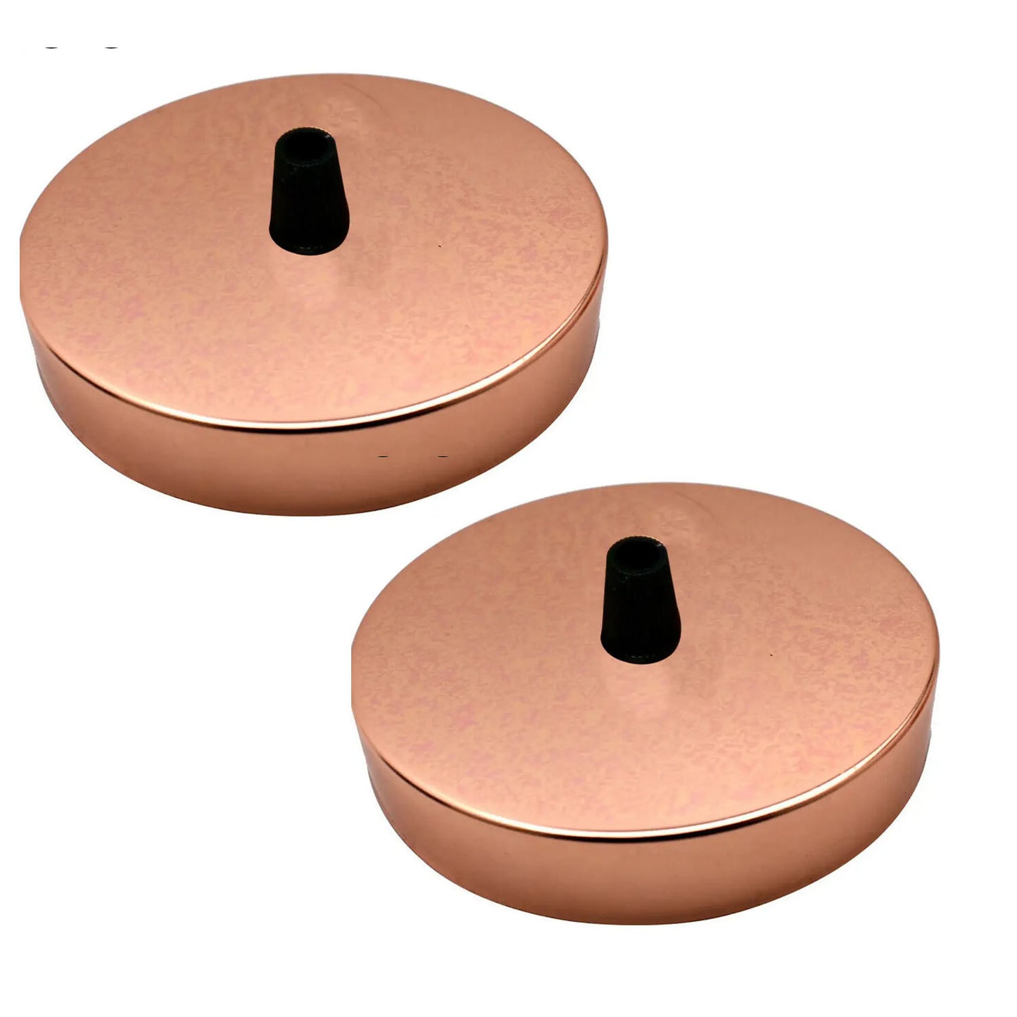 100mm x 20mm Side Fiting Single Outlet Electro plating Ceiling Rose