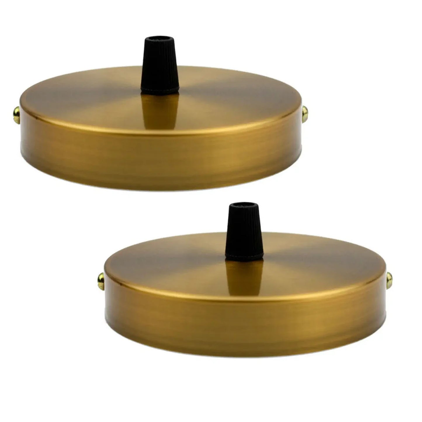 100mm x 20mm Side Fiting Single Outlet Electro plating Ceiling Rose