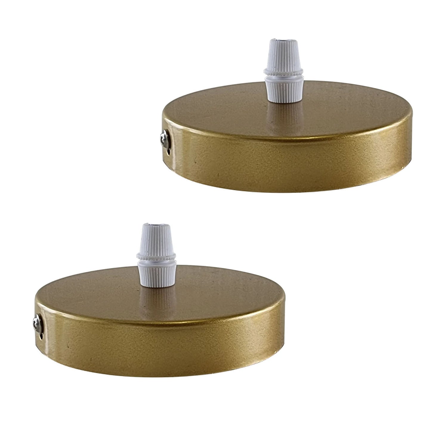 100mm x 20mm Side Fiting Single Outlet Electro plating Ceiling Rose