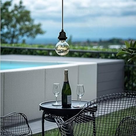 Pendant Ceiling Light Fitting, E27 Lamp IP65 Indoor/Outdoor Black Cable Waterproof Socket Lamp Holder 2M (2PACK)