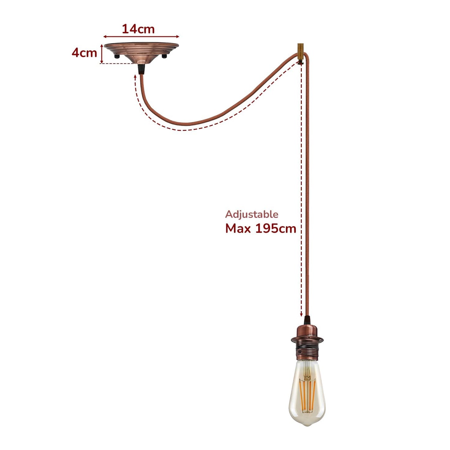 Vintage Metal E27 Spider Pendant Hanging Light Fixtures