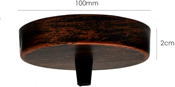 Vintage 100mm Light Fitting Single outlet metal Brushed colour Ceiling Rose