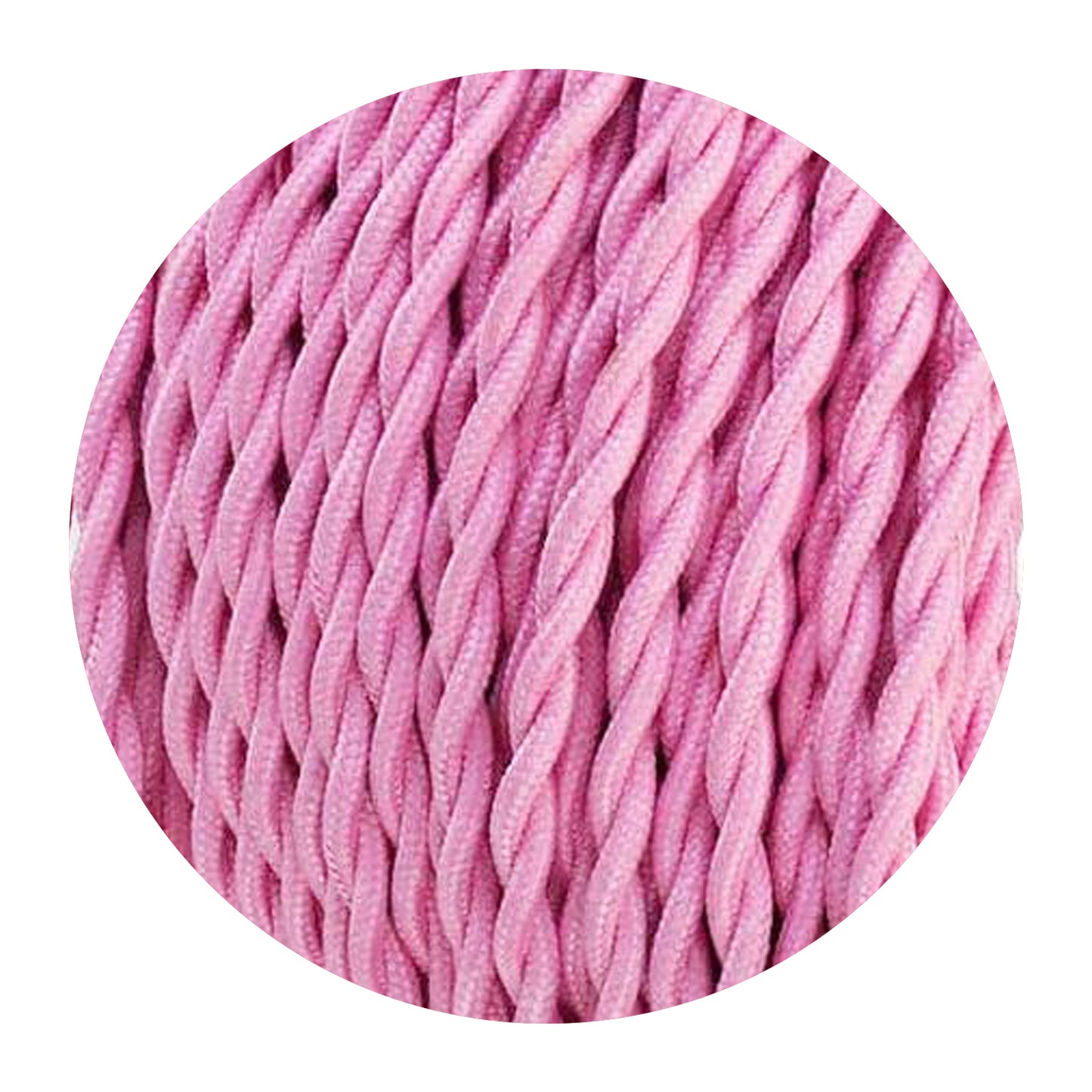 2 Core Twisted Electric Cable Baby Pink color fabric 0.75mm