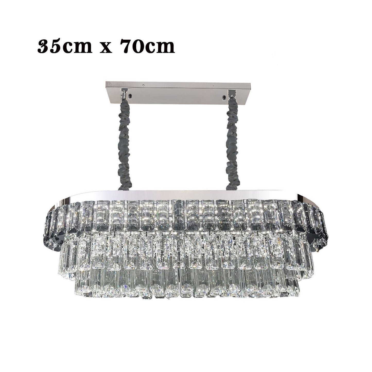 Vintage Crystal Chandelier Glass Round Ceiling Lights Hanging Pendant Light E14