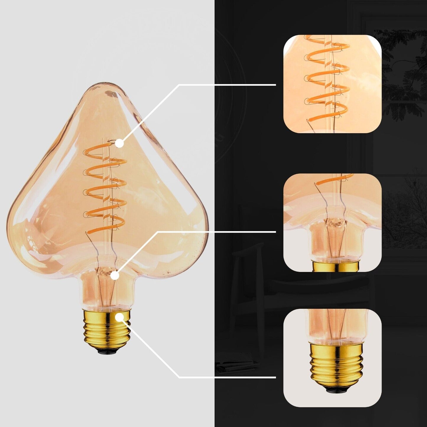 Timeless Elegance with Vintage Edison LED Bulbs – Amber Glow, Modern Efficiency