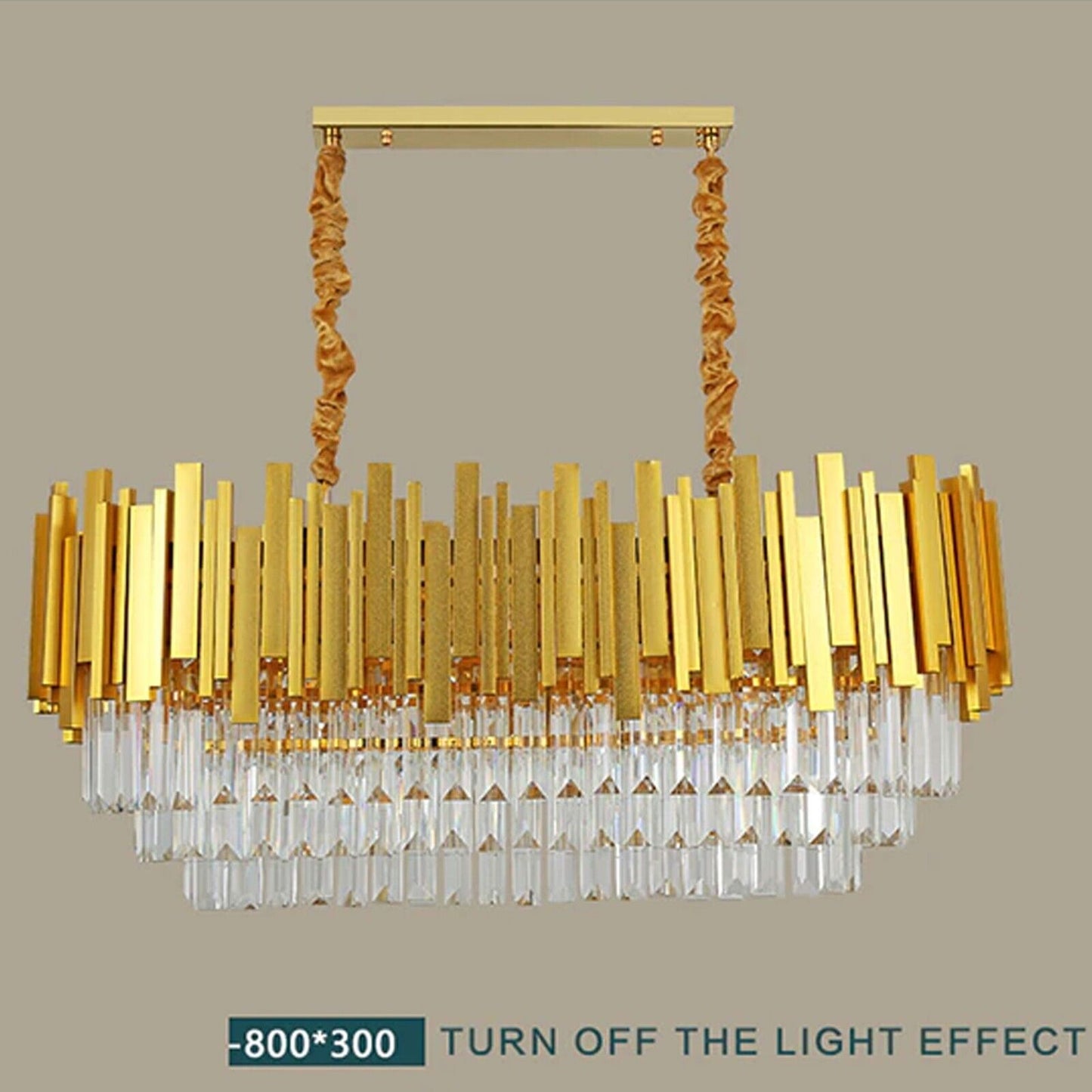 Modern Crystal Chandelier Gold Finish Round Crystal K9 E14 Luxury Pendant Light