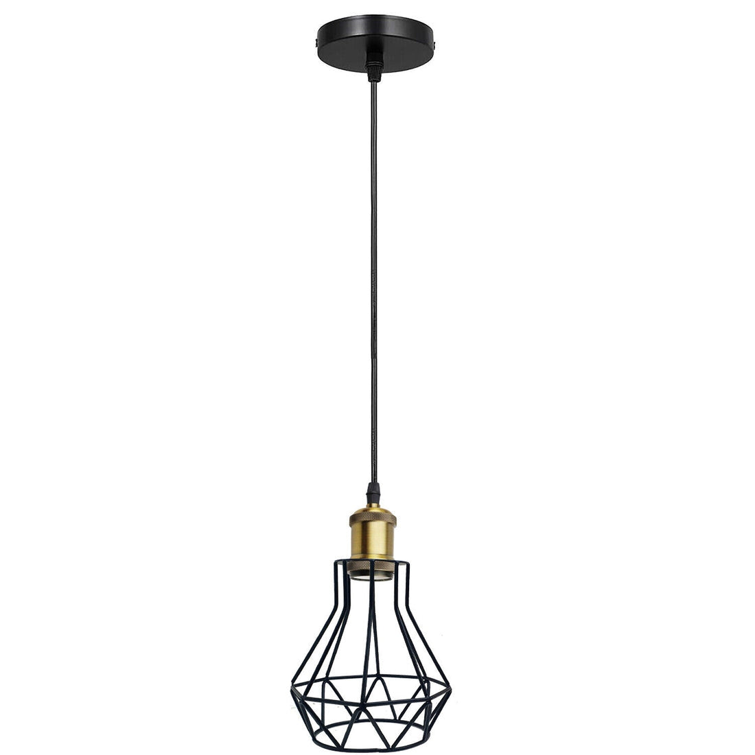 Vintage Industrial Black Cage Pendant Lights – 1/3/5 Way Ceiling Lamp