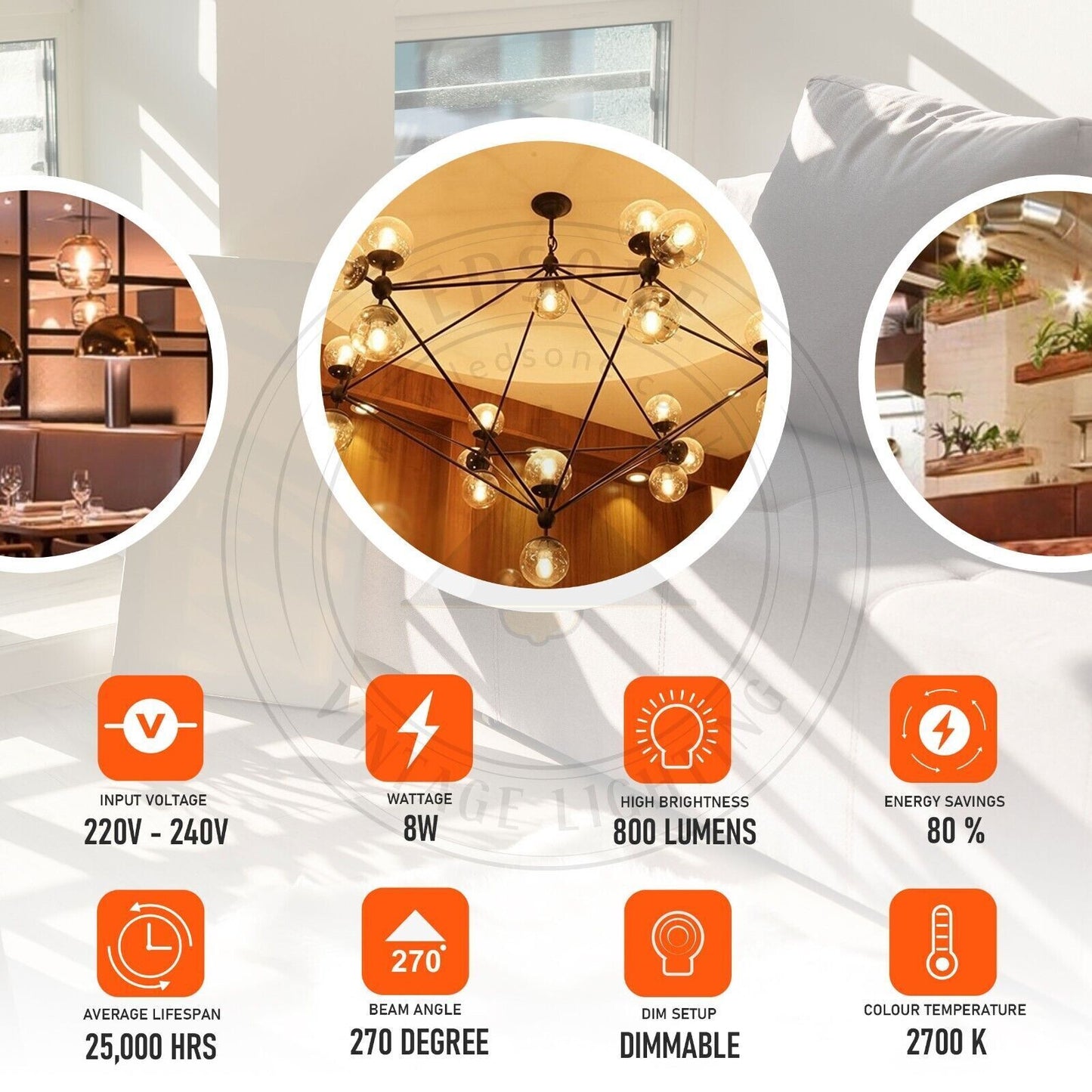 Timeless Elegance with Vintage Edison LED Bulbs – Amber Glow, Modern Efficiency