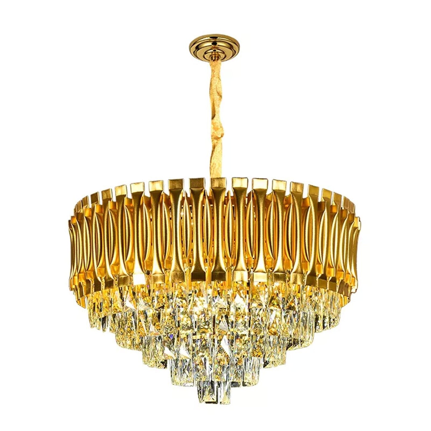 Modern K9 Crystal Chandelier LED Ceiling Light Pendant Lamp Lighting Living Room