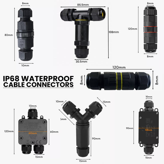 IP68 Waterproof Electrical Junction Box Cable Connector