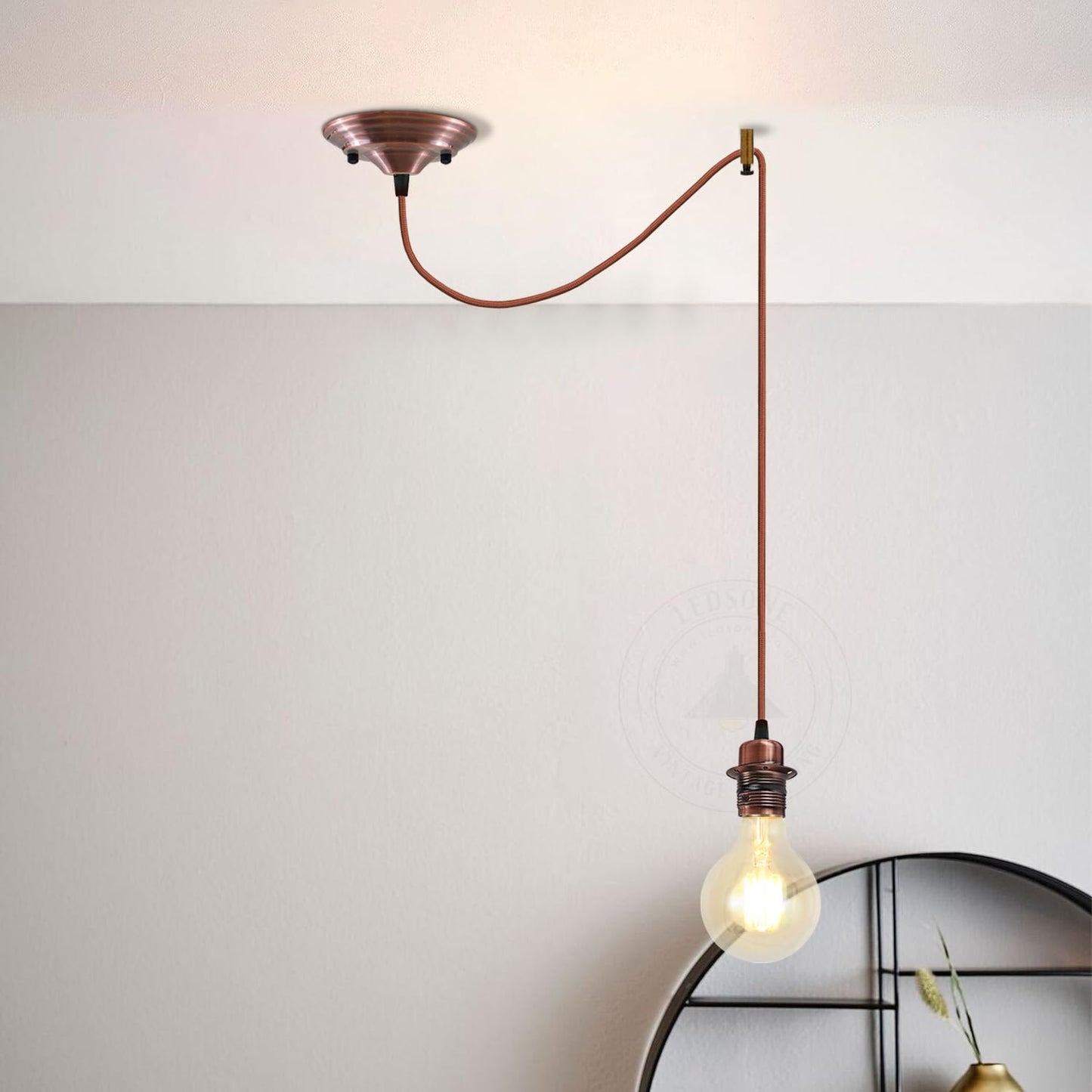 Vintage Metal E27 Spider Pendant Hanging Light Fixtures