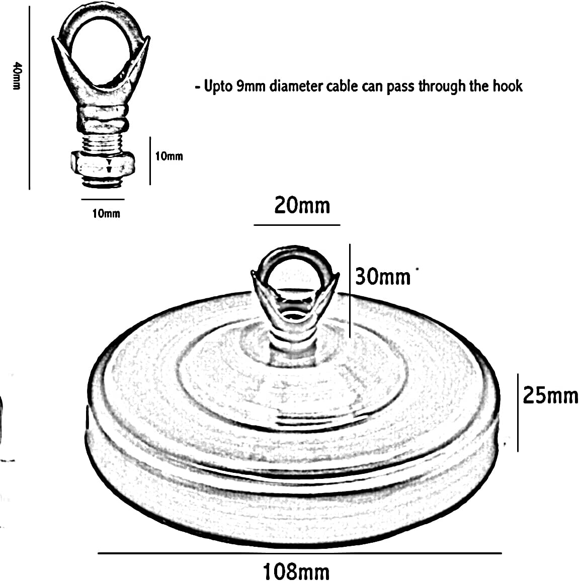 Ceiling Hook Ring For Pendants Fixtures Chandelier Hanging Light Holder