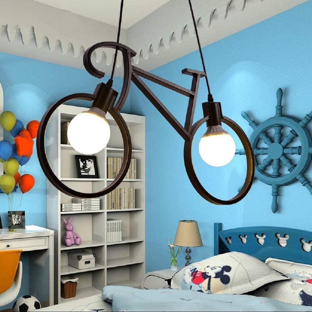 Retro Bicycle Ceiling Hanging Pendant Light Shade Modern cycle Lampshade