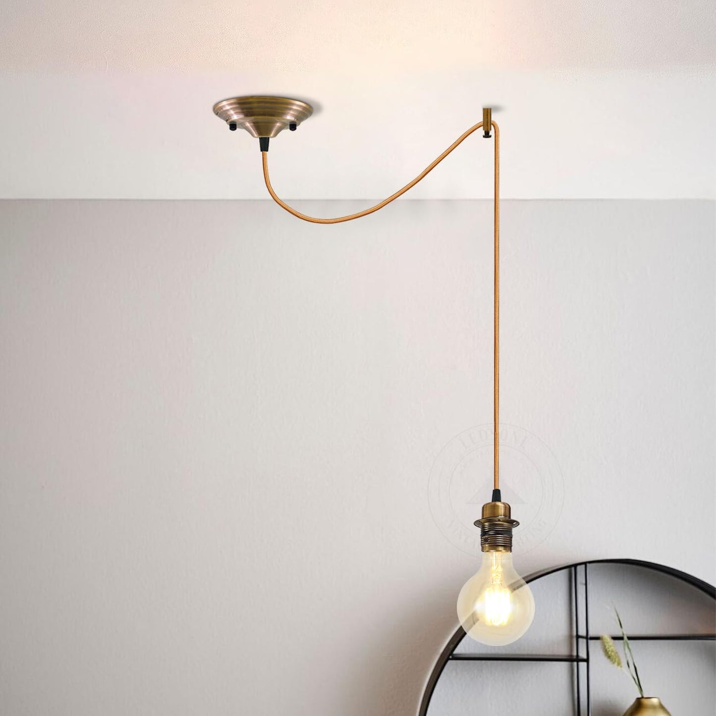 Vintage Metal E27 Spider Pendant Hanging Light Fixtures